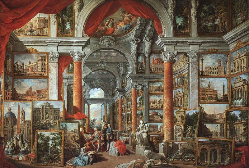 Giovanni Paolo Pannini Picture Gallery with Views of Modern Rome Norge oil painting art
